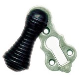 Ebonised style BEEHIVE/TEARDROP Key hole cover Nickel - Esc 2 (SINGLE)